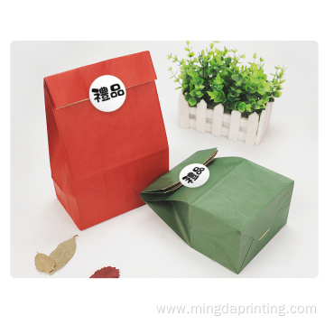 square bottom oil proof kraft paper bag